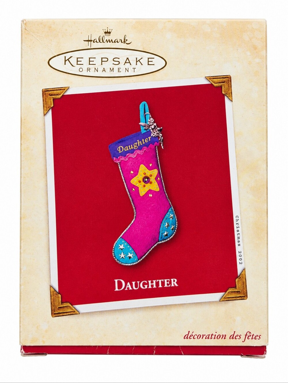 Hallmark Keepsake Daughter Christmas Stocking Ornament 2002 Sharon Visker W Box